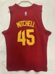 Maillot de Basket #45 Mitchell Cavaliers 22-23 Rouge Brodé